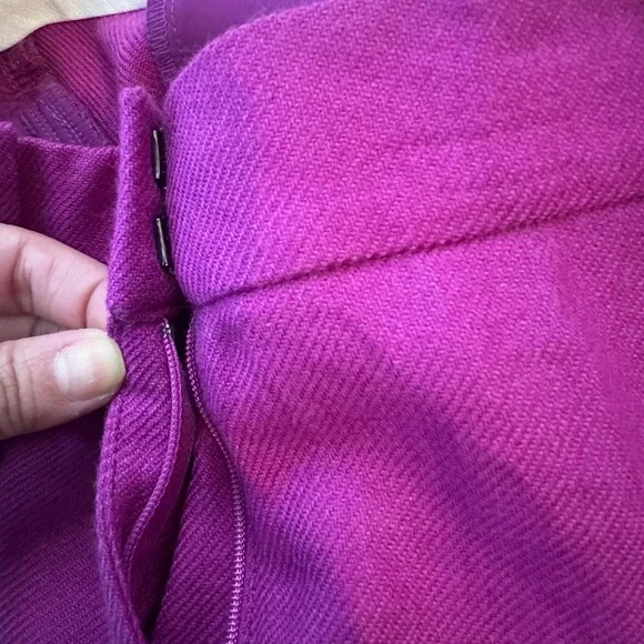 LOFT Magenta Wool Blend Tailored Career Dress Pants Womens Size 8 Petite‎ - Picture 5 of 5